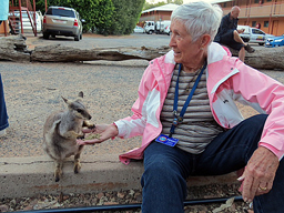 Day 1-Feeding Wallabies at Alice Springs